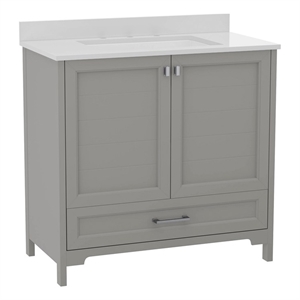 36 Inch Bathroom Vanity with Undermount Sink Cabinet and Drawer in Gray