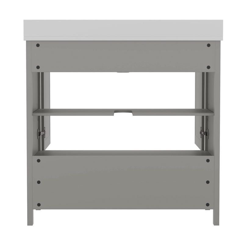 36 Inch Bathroom Vanity with Undermount Sink Cabinet and Drawer in Gray