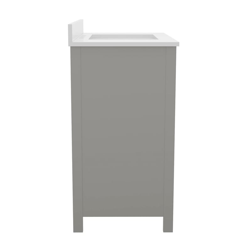 36 Inch Bathroom Vanity with Undermount Sink Cabinet and Drawer in Gray