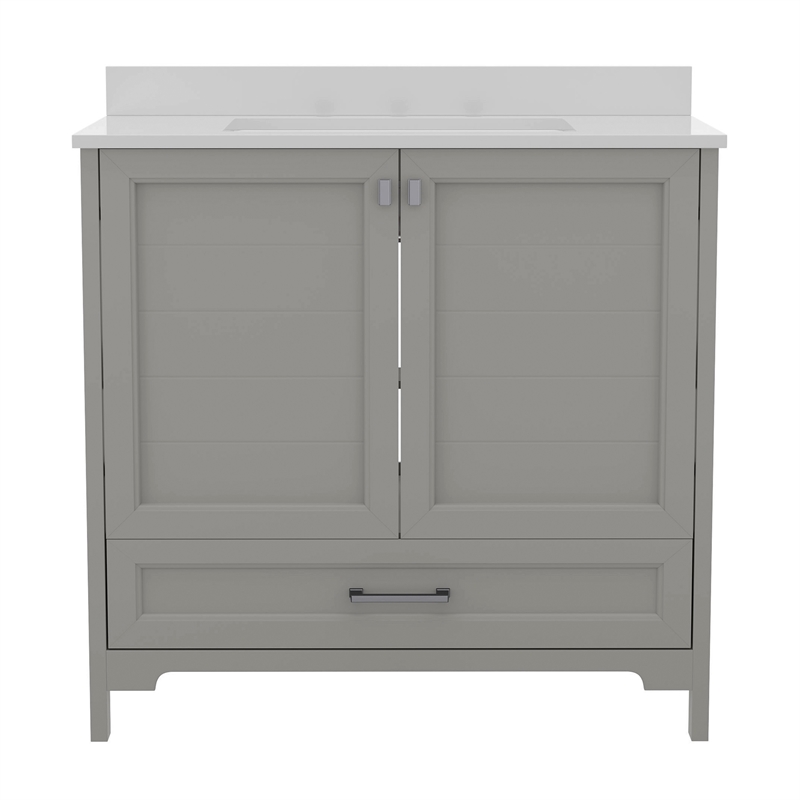 36 Inch Bathroom Vanity with Undermount Sink Cabinet and Drawer in Gray