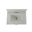 24 Inch Bathroom Vanity with Undermount Sink and Open Storage Shelf in Gray