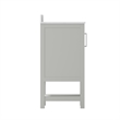 24 Inch Bathroom Vanity with Undermount Sink and Open Storage Shelf in Gray