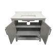 36 Inch Bathroom Vanity with Undermount Sink and Open Storage Shelf in Gray