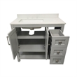 36 Inch Bathroom Vanity with Sink Open Storage and Storage Drawers in Gray