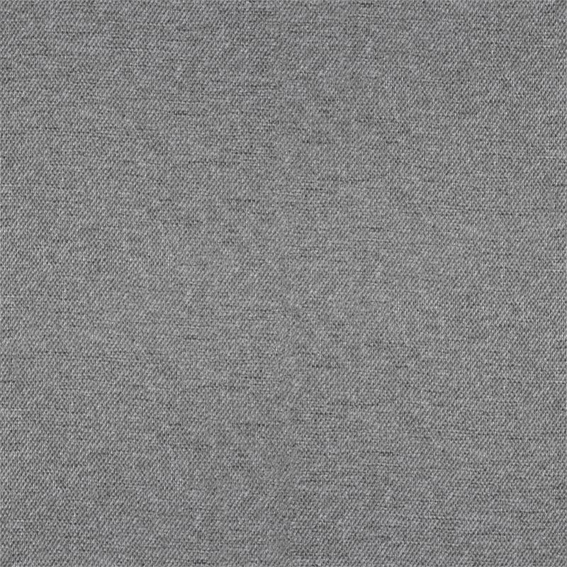 Full Size Upholstered Platform Bed with Wingback Headboard-Gray Faux Linen