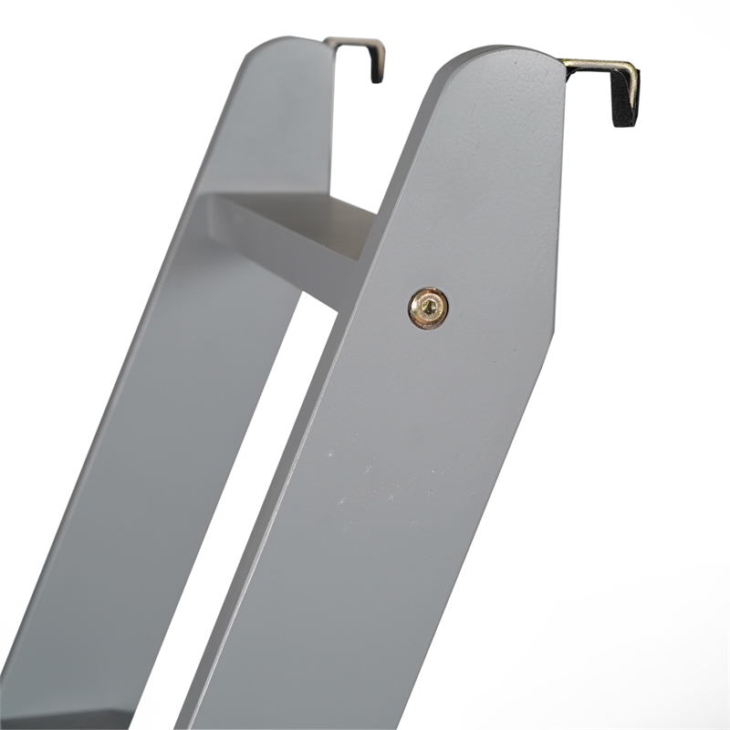 Twin Over Twin Convertible Slatted Solid Wood Bunk Bed Frame for Kids in Gray