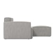 Contemporary 5 Piece Modular Sectional Sofa with Ottoman in Gray Fabric