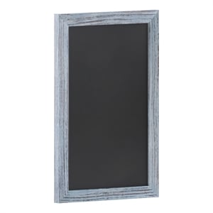11&quot x 17&quot Wall Mounted Magnetic Chalkboard with Wooden Frame - Rustic Blue