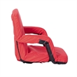 Backpack Reclining Padded Stadium Chairs with Armrests & Storge Pockets in Red