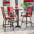 Outdoor Stool - 30 inch Patio Bar Stool / Garden Chair Red(Set of 2)