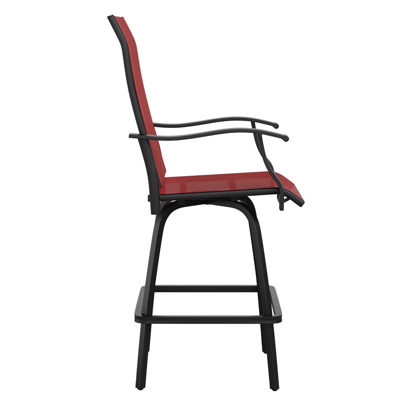 Outdoor Stool - 30 inch Patio Bar Stool / Garden Chair Red(Set of 2)