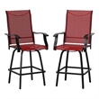Outdoor Stool - 30 inch Patio Bar Stool / Garden Chair Red(Set of 2)
