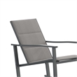 Set of 2 All Weather Flex Comfort Rocking Chairs with Metal Frames-Gray/Black