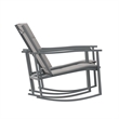 Set of 2 All Weather Flex Comfort Rocking Chairs with Metal Frames-Gray/Black