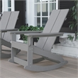 Modern 2-Slat Adirondack Poly Resin Rocking Chair for Indoor/Outdoor Use - Gray