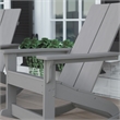 Modern 2-Slat Adirondack Poly Resin Rocking Chair for Indoor/Outdoor Use - Gray