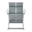 Modern 2-Slat Adirondack Poly Resin Rocking Chair for Indoor/Outdoor Use - Gray
