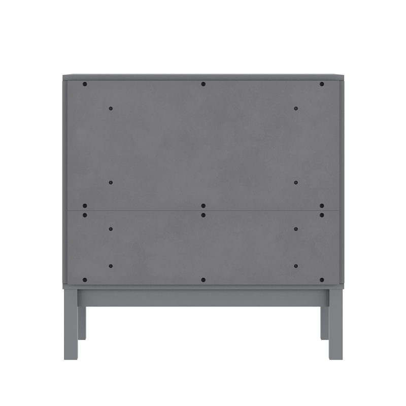 Wooden 3-Drawer Dresser with Smooth Bearing Slides for Kids Bedroom in Gray