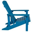 Star and Moon Fire Pit with Mesh Cover & 4 Blue Poly Resin Adirondack Chairs