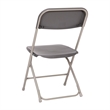 Spacious & Contoured Commercial Wide & Tall Gray Plastic Folding Chairs-4 Pack