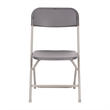 Spacious & Contoured Commercial Wide & Tall Gray Plastic Folding Chairs-4 Pack