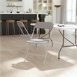 Spacious & Contoured Commercial Wide & Tall Gray Plastic Folding Chairs-4 Pack