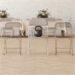 Spacious & Contoured Commercial Wide & Tall Gray Plastic Folding Chairs-4 Pack