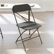 Spacious & Contoured Commercial Wide & Tall Gray Plastic Folding Chairs-4 Pack