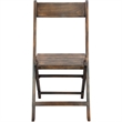 Slatted Wood Folding Wedding Chair - Event Chair - Antique Black Set of 2