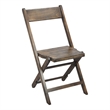 Slatted Wood Folding Wedding Chair - Event Chair - Antique Black Set of 2