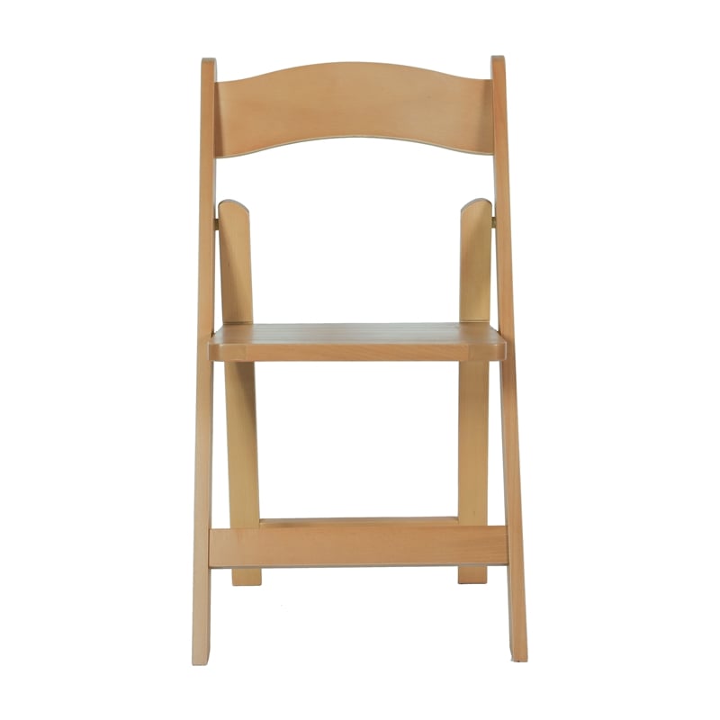 Commercial Grade Solid Wood Portable Folding Dining Chair Oak Finish