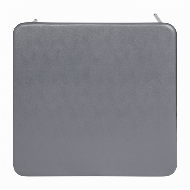 5 Piece Gray Folding Card Table and Chair Set with Upholstered Table Top