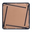 5 Piece Navy Folding Card Table and Chair Set with Upholstered Table Top