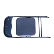5 Piece Navy Folding Card Table and Chair Set with Upholstered Table Top