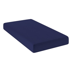 Liquid-Resistant Memory Foam Twin Cooling Mattress with Zippered Cover in Blue