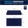 Liquid-Resistant Memory Foam Twin Cooling Mattress with Zippered Cover in Blue