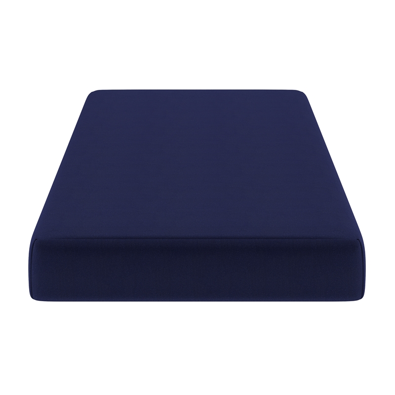 Liquid-Resistant Memory Foam Twin XL Cooling Mattress w/ Zippered Cover in Blue