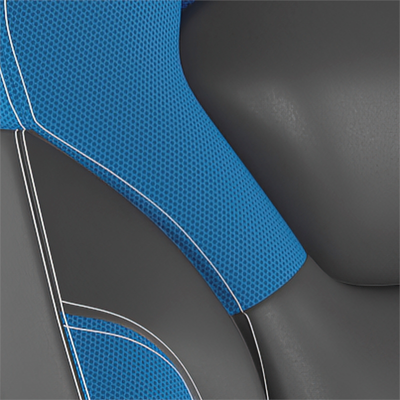 Office Gaming Chair with Skater Wheels & Flip Up Arms - Blue LeatherSoft