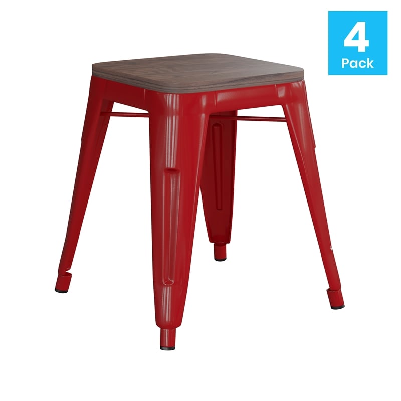 Set of 4 Red 18