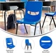Ergonomic Heavy-Duty Flex Comfort Classroom Stack Chair in Navy