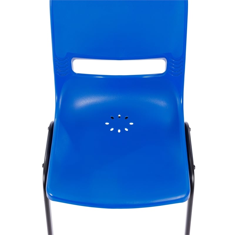 Ergonomic Heavy-Duty Flex Comfort Classroom Stack Chair in Navy