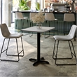 Commercial Gray Rectangular Dining Table Top with Black 