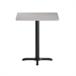 Commercial Gray Rectangular Dining Table Top with Black 