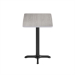 Commercial Gray Rectangular Dining Table Top with Black 