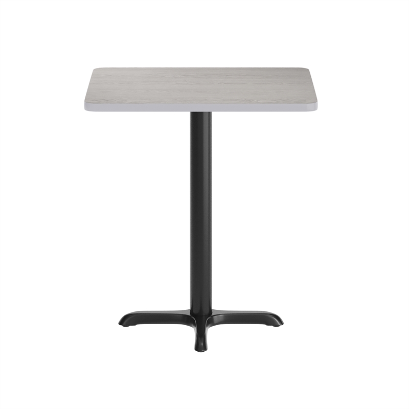 Commercial Gray Rectangular Dining Table Top with Black 