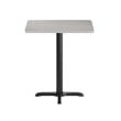 Commercial Gray Rectangular Dining Table Top with Black 