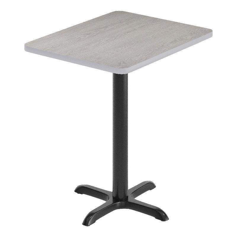 Commercial Gray Rectangular Dining Table Top with Black 