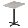 Commercial Gray Rectangular Dining Table Top with Black 