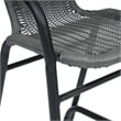 Commercial Indoor-Outdoor Rattan Restaurant Barstool Black Frame-Gray