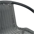 Commercial Indoor-Outdoor Rattan Restaurant Barstool Black Frame-Gray